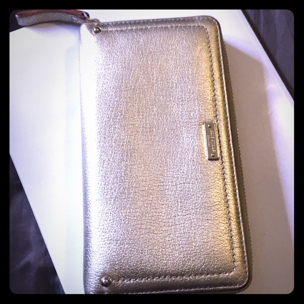 Kate Spade gold continental wallet